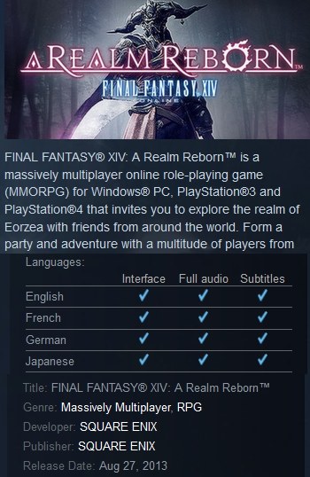 Final Fantasy XIV: A Realm Reborn + Heavensward EU - Click Image to Close